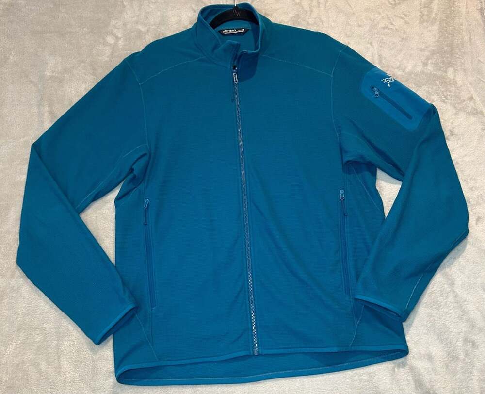 Arcteryx Delta LT Jacket Size L Blue Polartec Fleece Full Zip